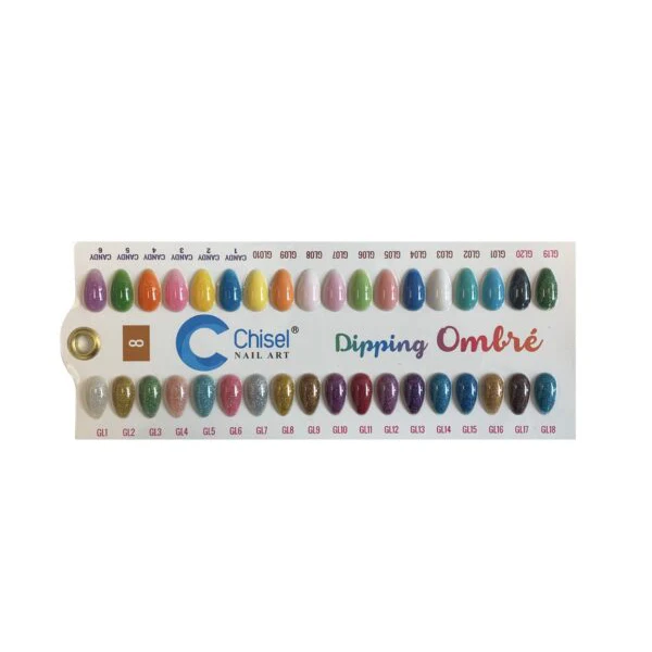Chisel Dip Sample Swatch 08 (GLITTER GL1-GL20, GLOW 1-10, CANDY 1-6) - Image 2