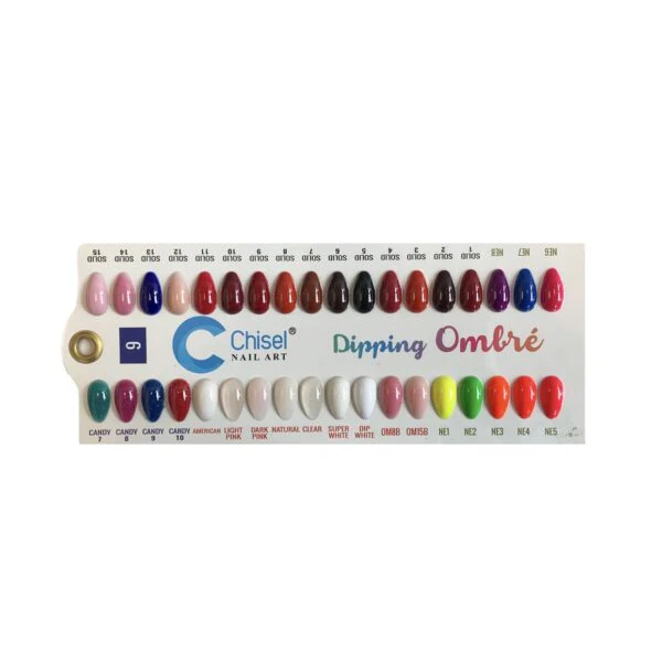Chisel Dip Sample Swatch 09 (CANDY 7-10, NEON NE01-NE08, SOLID 1-15, AMERICAN, OM8B, OM 15B...) - Image 2