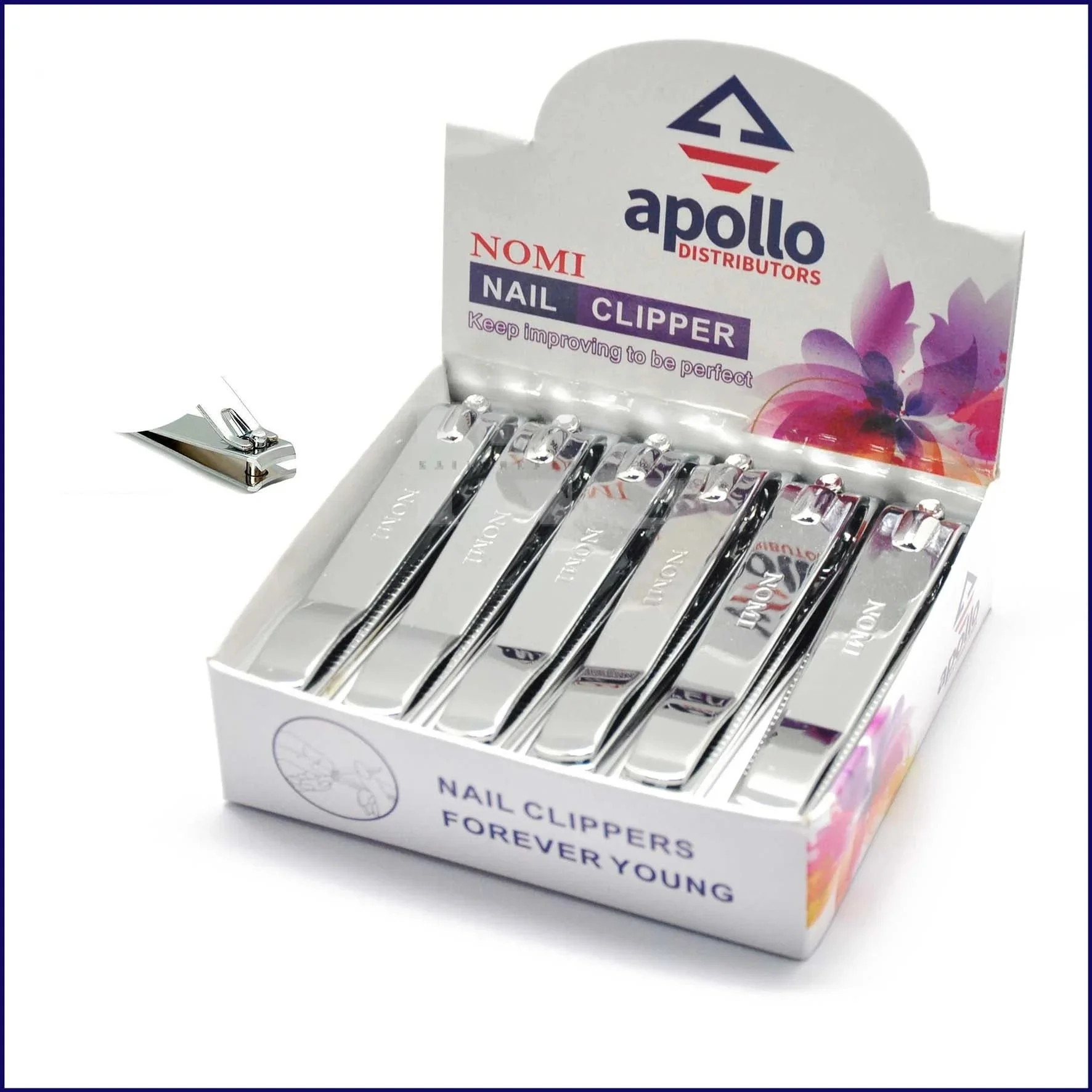 Chrome Nail Clipper Curve 12/Box - Image 2