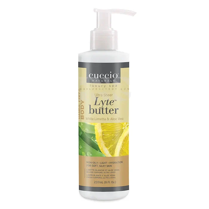 Cuccio Lyte Butter - White Limetta & Aloe Vera 8 oz - Image 2
