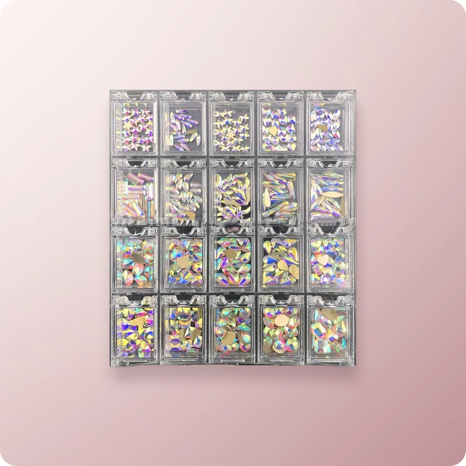 Diamond Rhinestone Iridescent 20 Shape (400pcs)