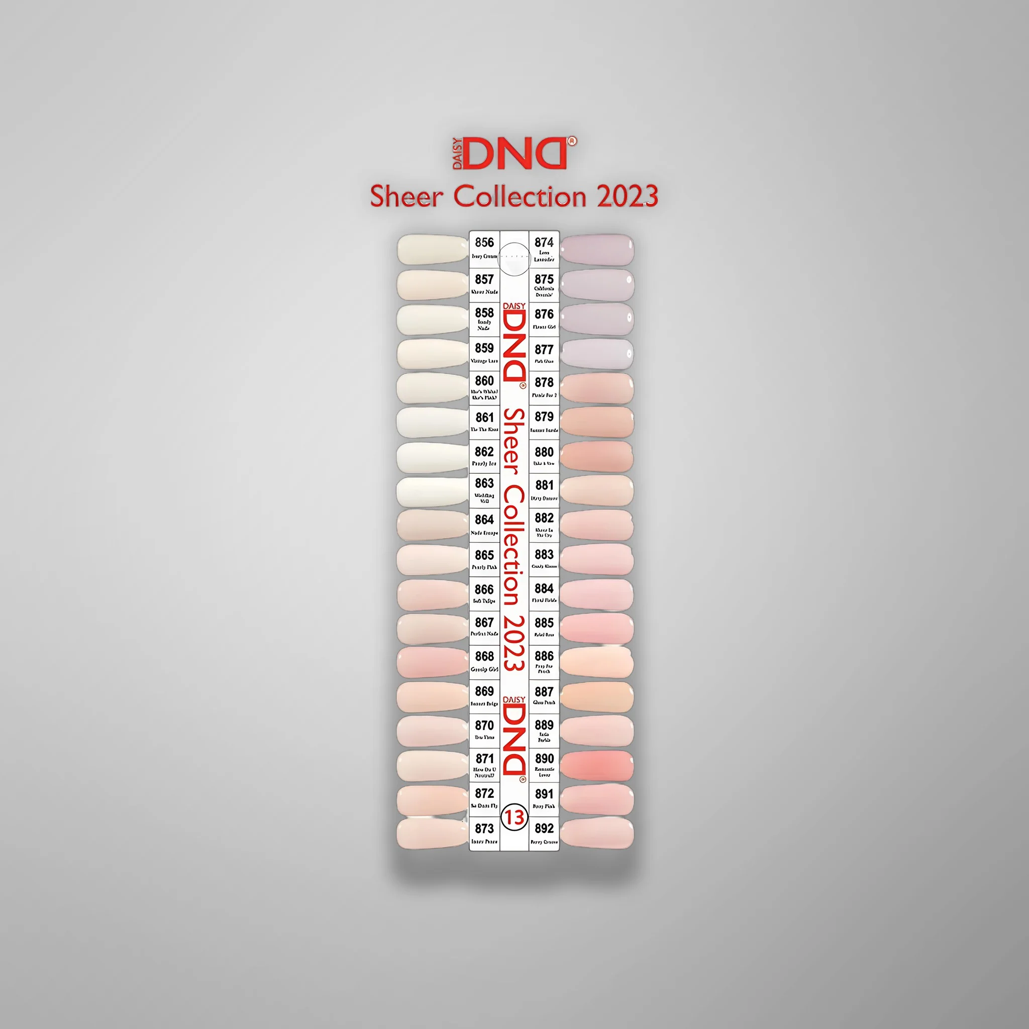 DND Duo Gel - Collection 13 (856 - 892) - 36 pc - Free Chart