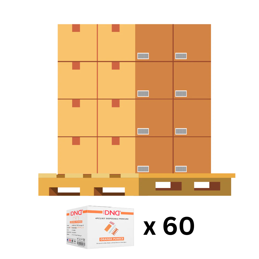 DND Disposable Pedicure Kit 4 Orange 200/Case - 60/Case per PALLET (W2) - Image 2