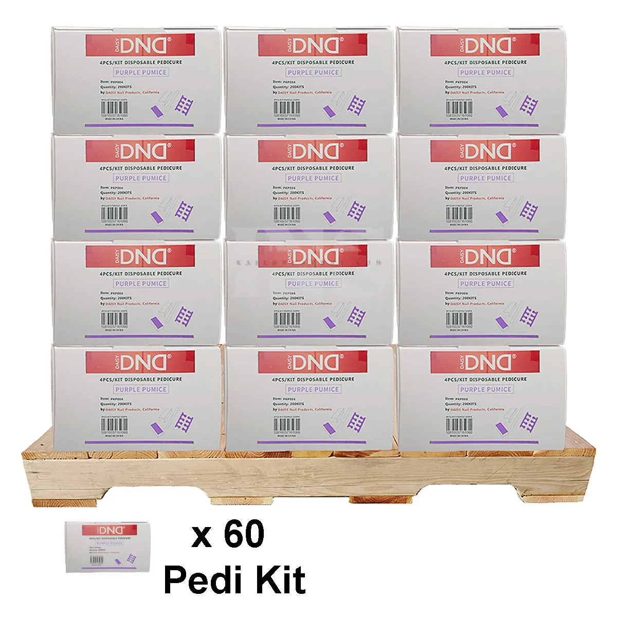 DND Disposable Pedicure Kit 4in1 200/Box - 60/Case per PALLET (W1) - Image 2