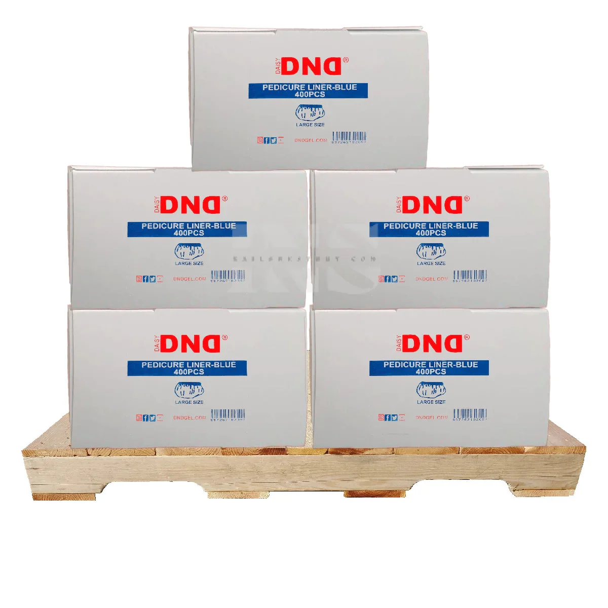 DND Disposable Pedicure Liner Blue 400/Box - 108/Pallet (W2) - Image 3