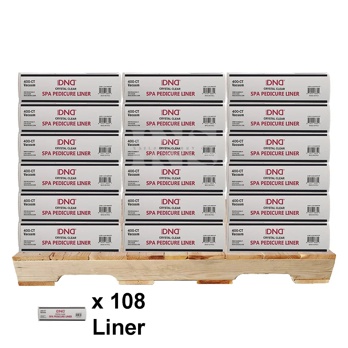 DND Disposable Pedicure Liner Clear 400/Box - 108/Pallet (W2) - Image 2