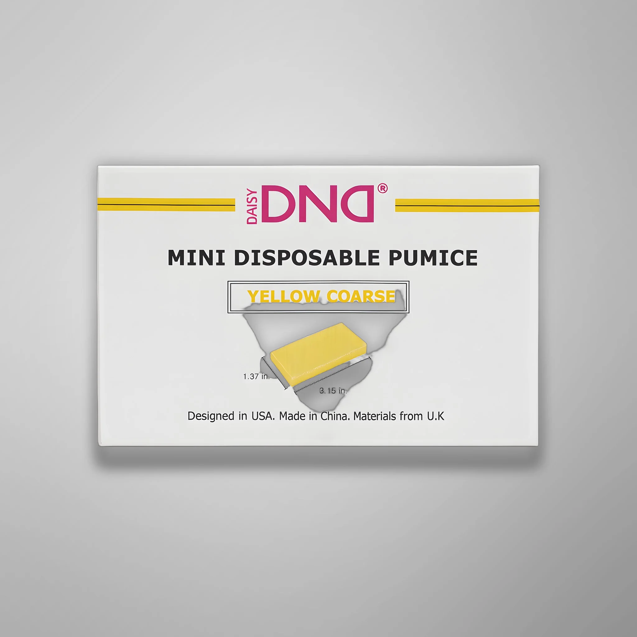 DND Disposable Yellow Mini Pumice 1600/Box