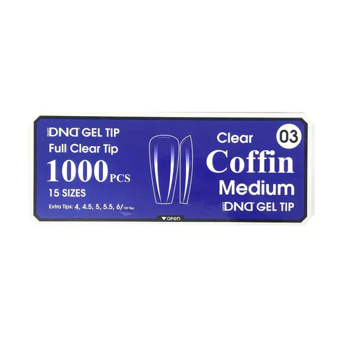DND Gel Clear Coffin Tips 1000pcs/Box - Image 4