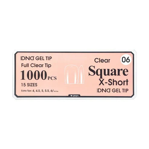 DND Gel Clear Square Tips 1000pcs/Box - Image 2