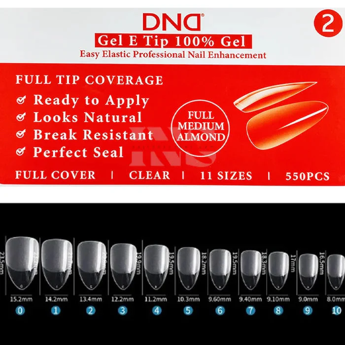 DND Gel E Tip in Box #2 - Full Medium Almond - Image 3