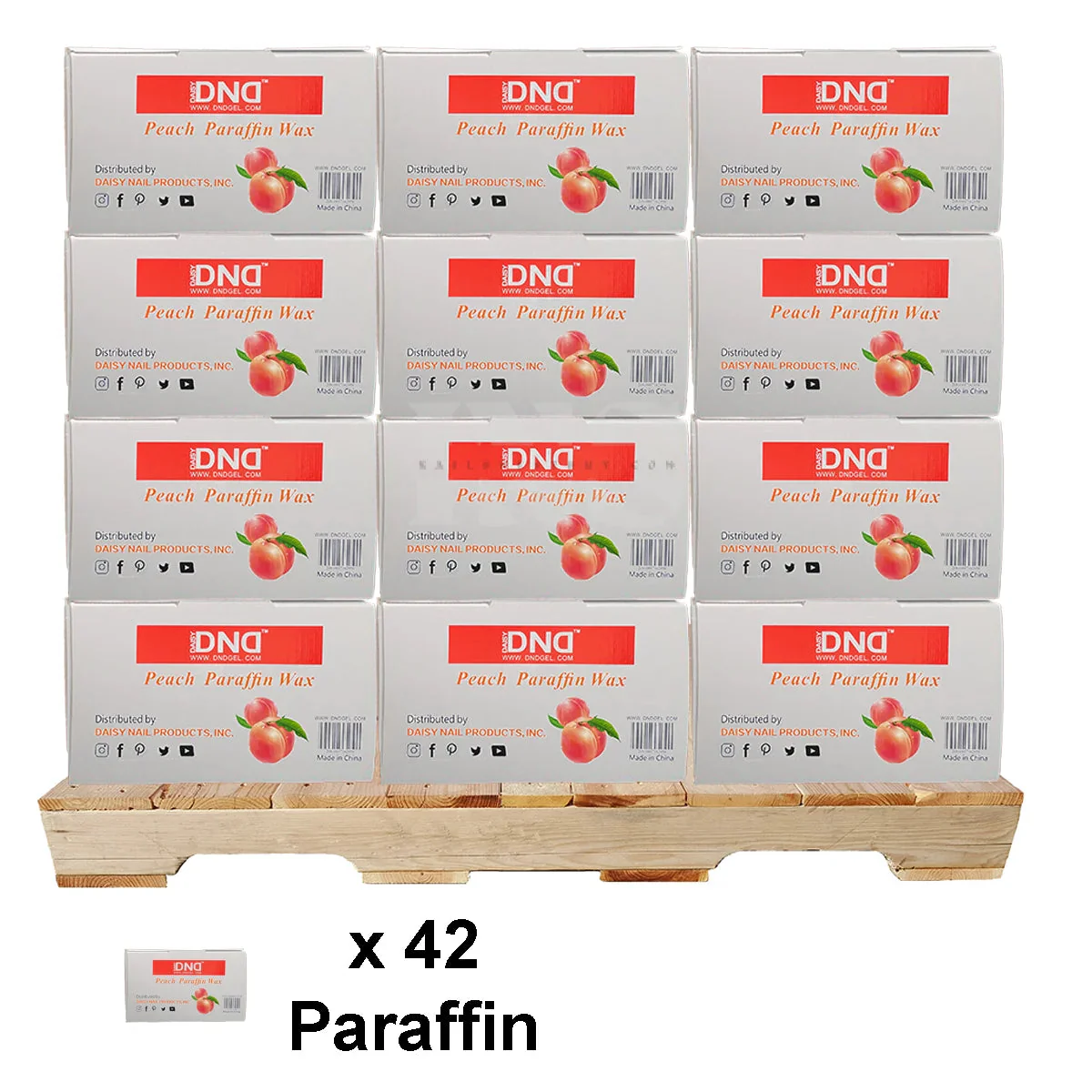 DND Paraffin Wax Peach 36lbs/Case-  42/Case per PALLET (W2) - Image 2