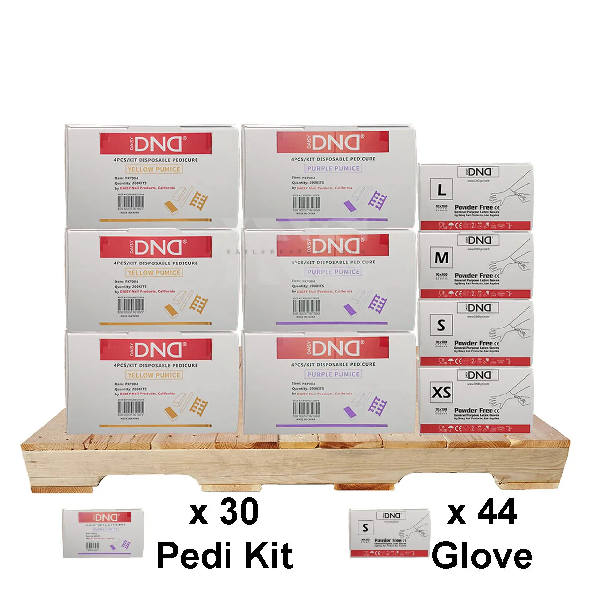 DND Pedicure Kit (30 Boxes) & Latex Glove (44 Cases) PALLET (W2) Mix #8 - Image 2