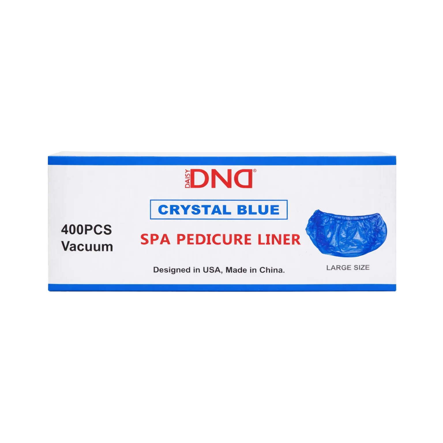 DND Disposable Pedicure Liner Blue 400/Box - Image 3