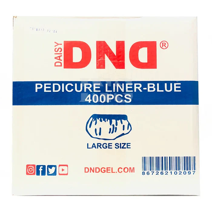 DND Disposable Pedicure Liner Blue 400/Box - Image 6
