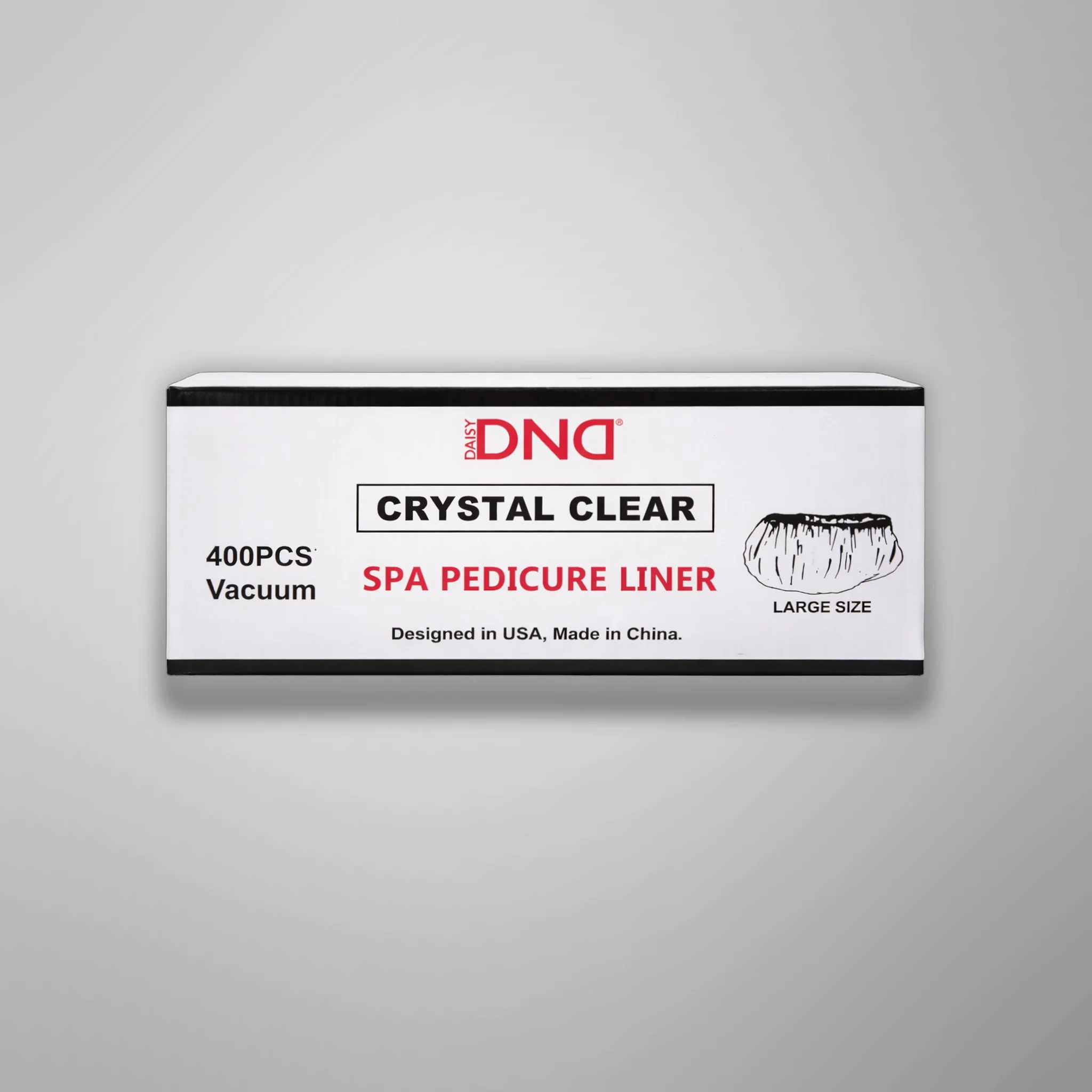 DND Disposable Pedicure Liner Clear 400/Box - Image 2
