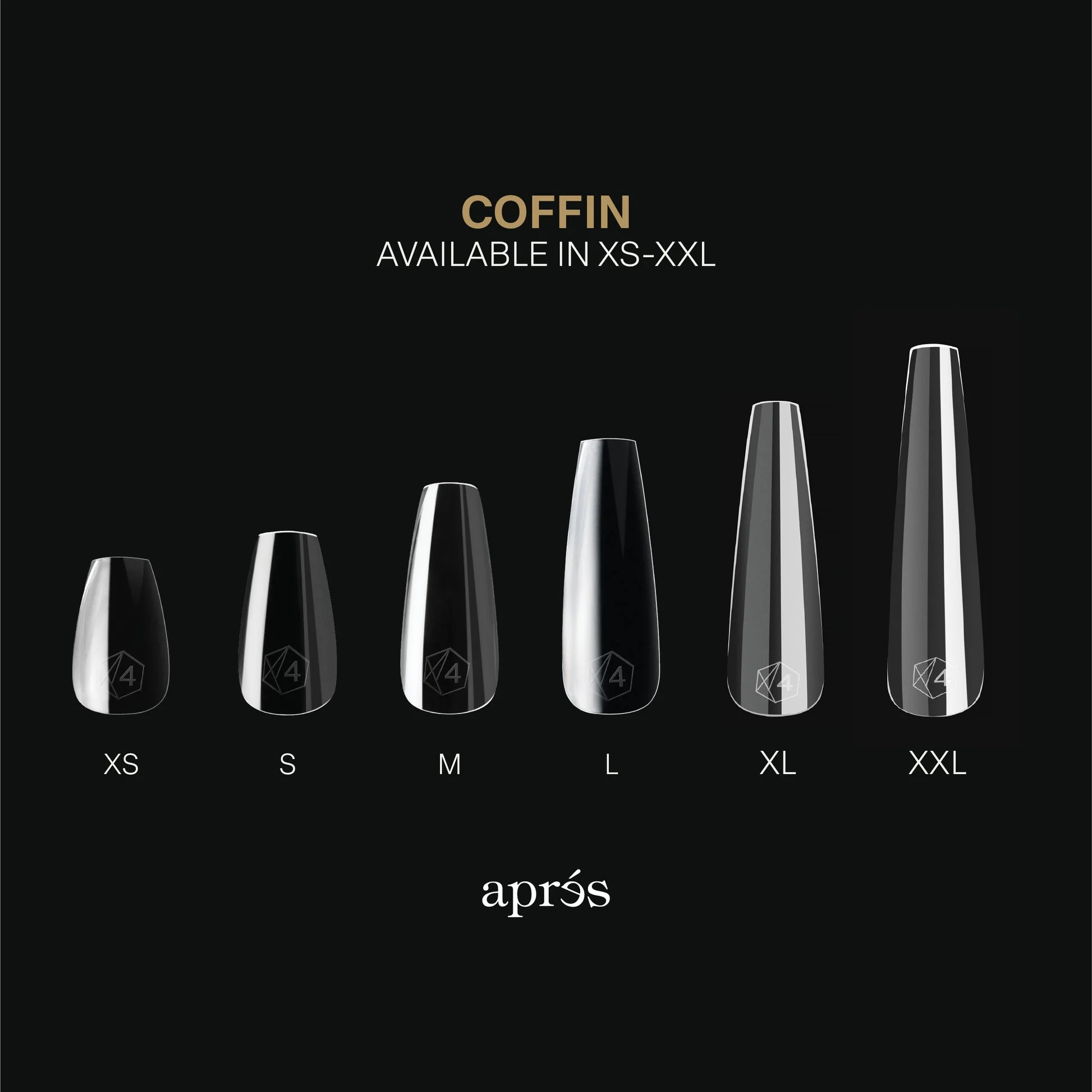 APRES Gel-X Natural Coffin Tips 600pcs/Box - Image 5