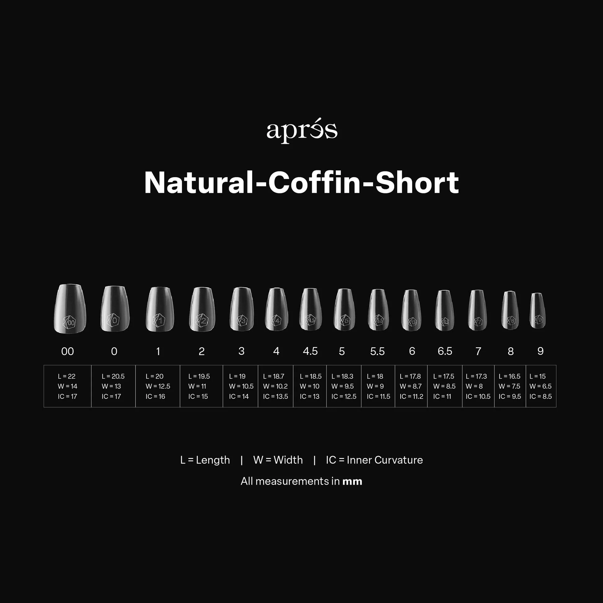 APRES Gel-X Natural Coffin Tips 600pcs/Box - Image 7