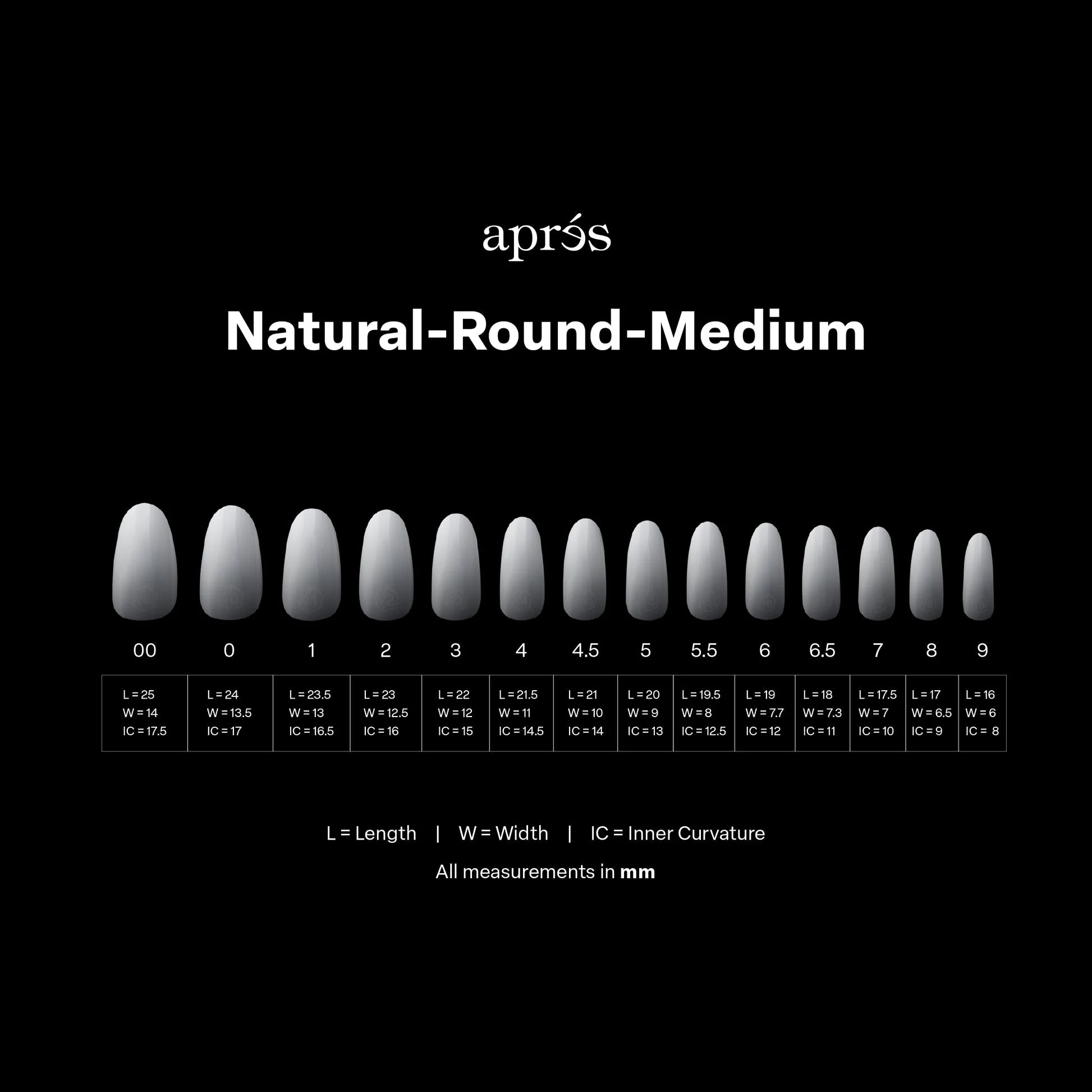 APRES Gel-X Ombre Natural Round Medium 14 sizes - Image 5