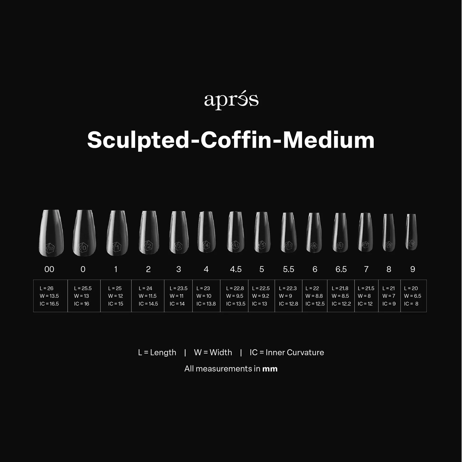 APRES Gel-X Sculpted Coffin Tips 600pcs/Box - Image 8