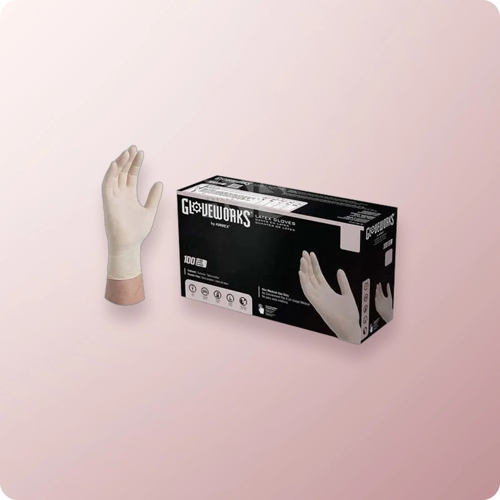 GLOVEWORKS Latex Gloves Large SINGLE