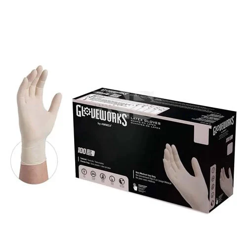 GLOVEWORKS Latex Gloves Small SINGLE - Image 2