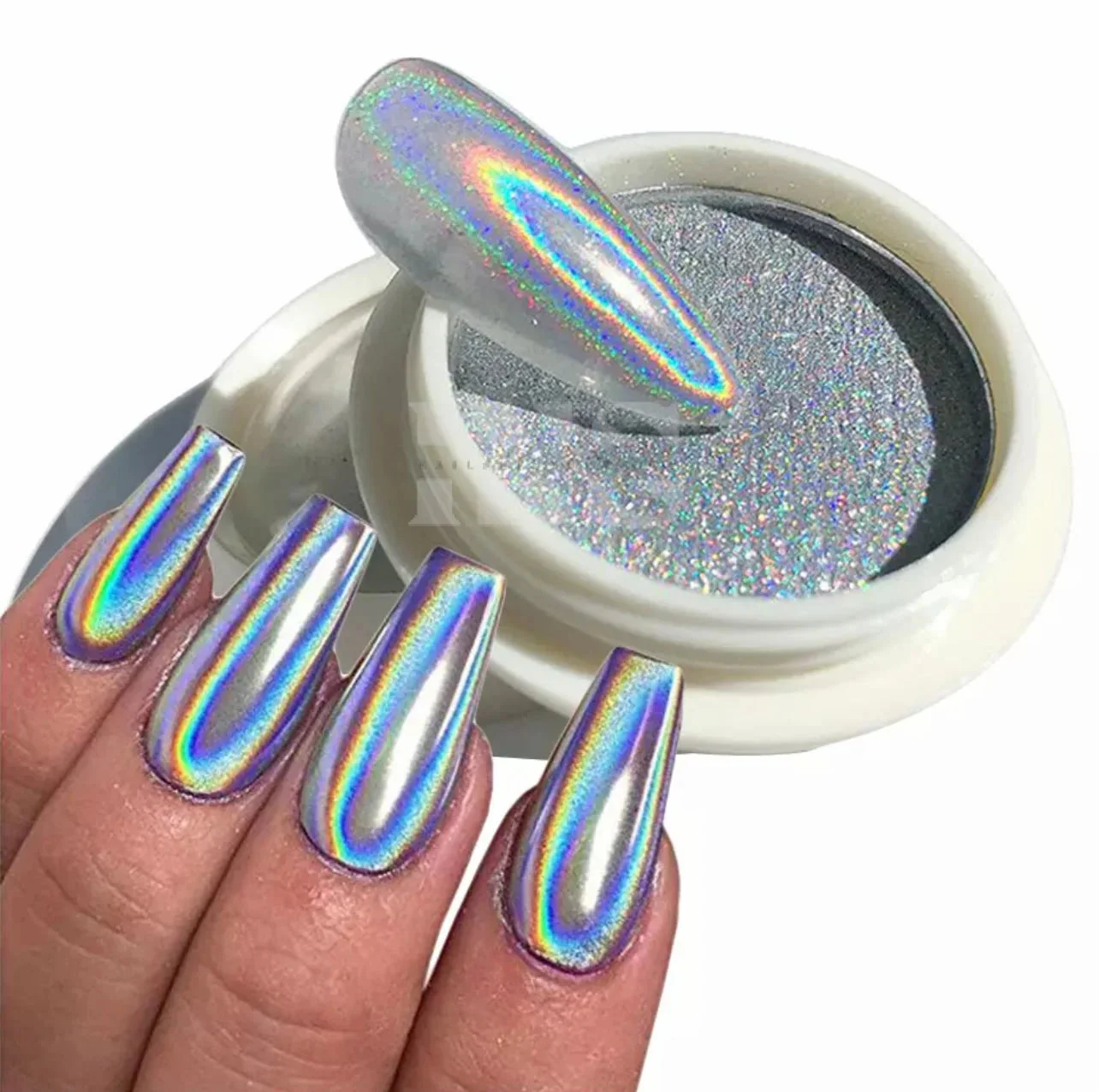 Holographic Chrome Silver Powder - Image 2