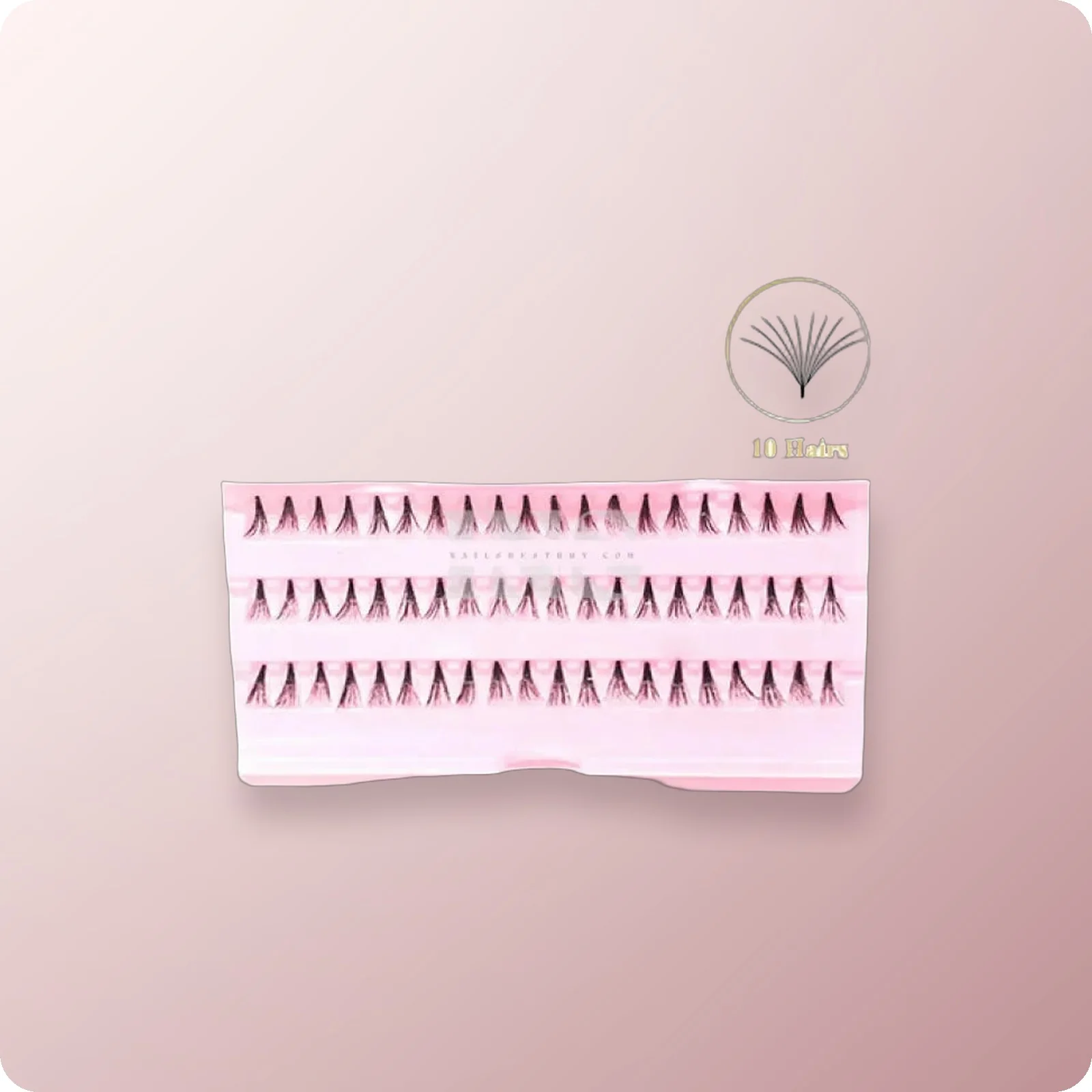 iLASH NATURAL 10 Hairs Knot Free Lashes SHORT Single