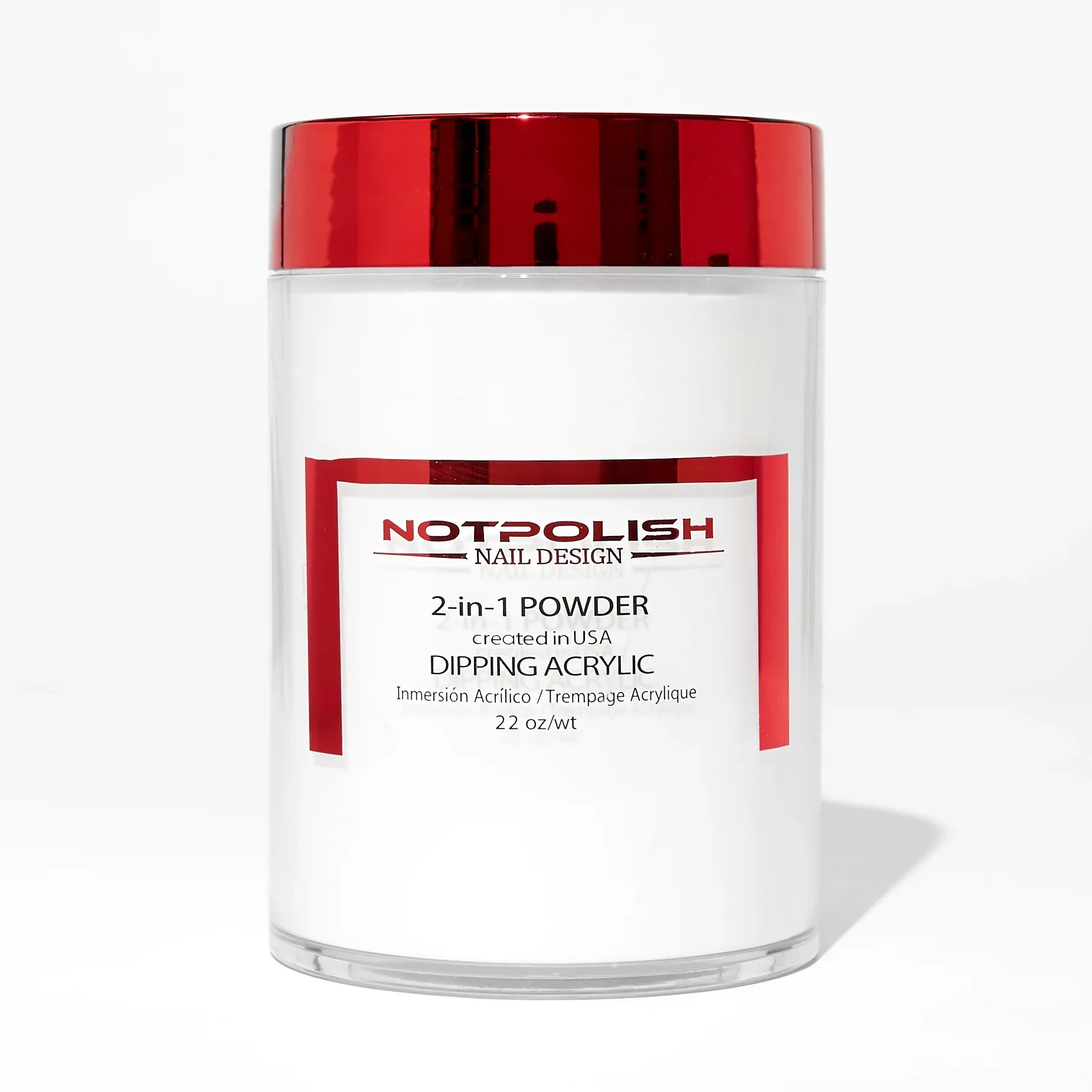 NOTPOLISH 2 in 1 Powder - 01 Clear Refill - 22 oz - Image 2