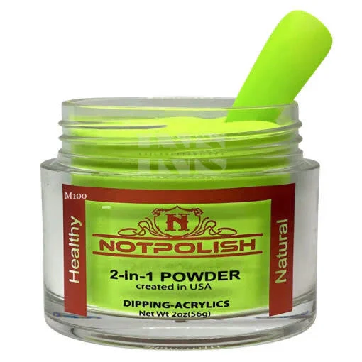 NOTPOLISH 2 in 1 Powder - M100 Hot Lime Bling - 2 oz - Image 3