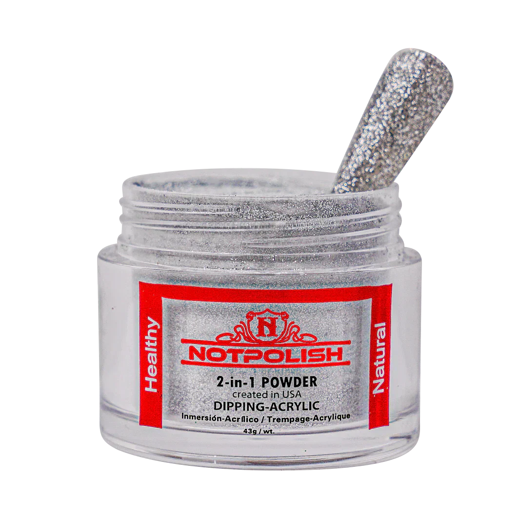 NOTPOLISH 2 in 1 Powder - M27 Silver Star - 2 oz - Image 3