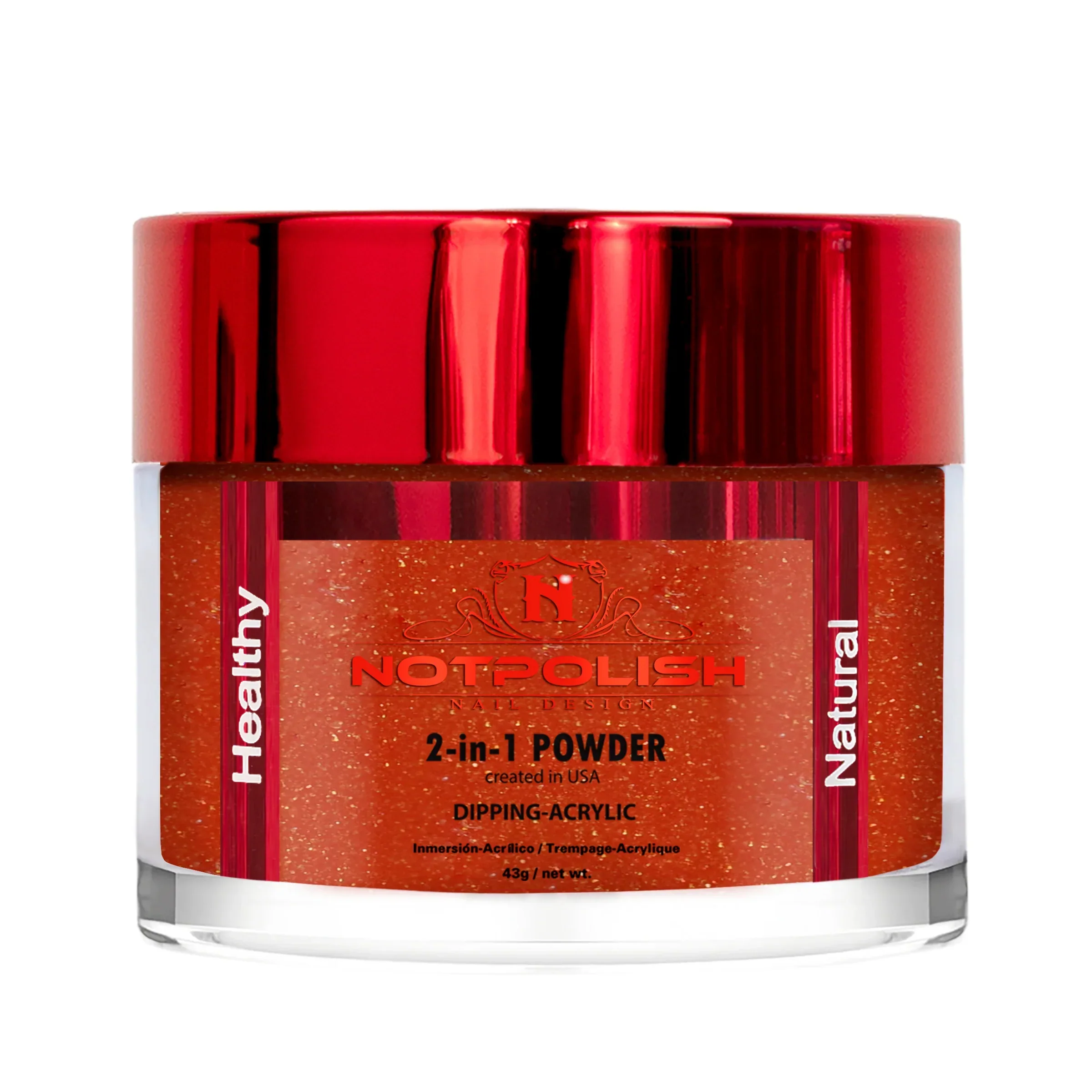 NOTPOLISH 2 in 1 Powder - OG164 Dark Orange - 2 oz - Image 2