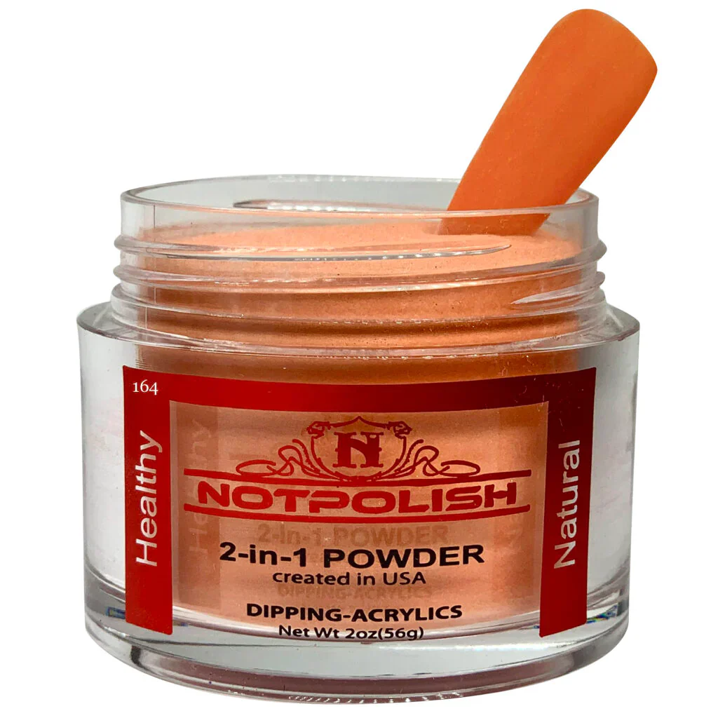 NOTPOLISH 2 in 1 Powder - OG164 Dark Orange - 2 oz - Image 3