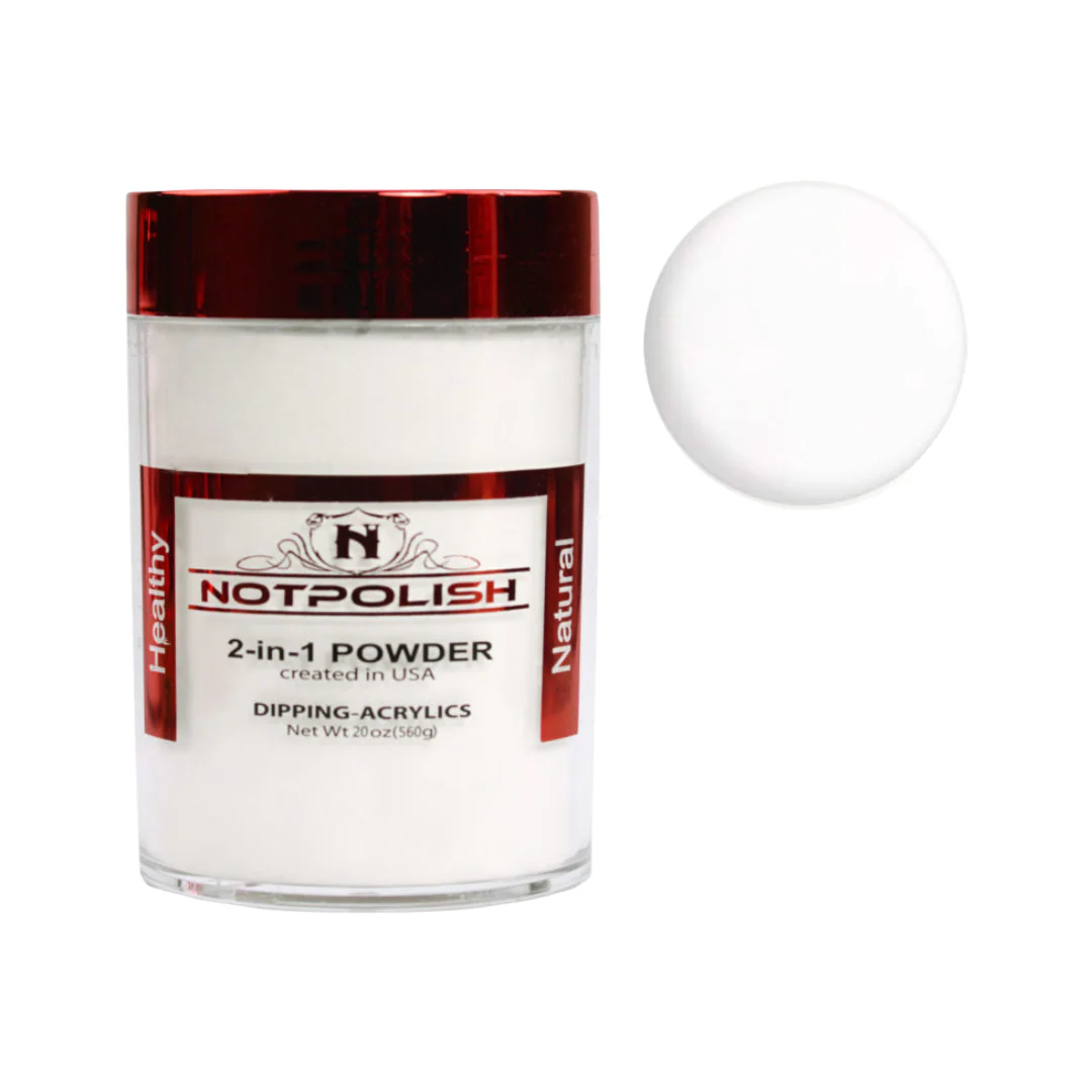 NOTPOLISH 2 in 1 Powder - 101 Milky White Refill - 16 oz - Image 2