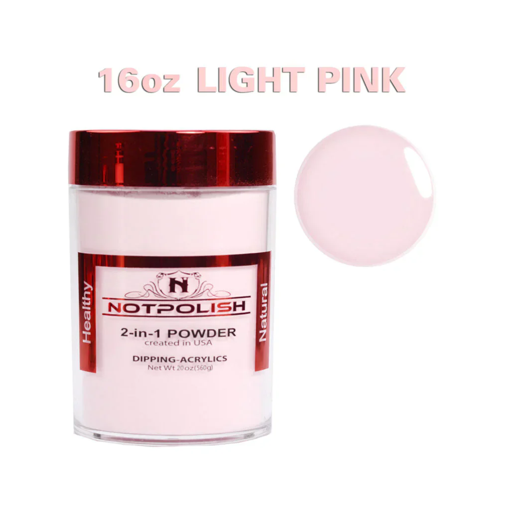 NOTPOLISH 2 in 1 Powder - Light Pink Refill - 16 oz - Image 2