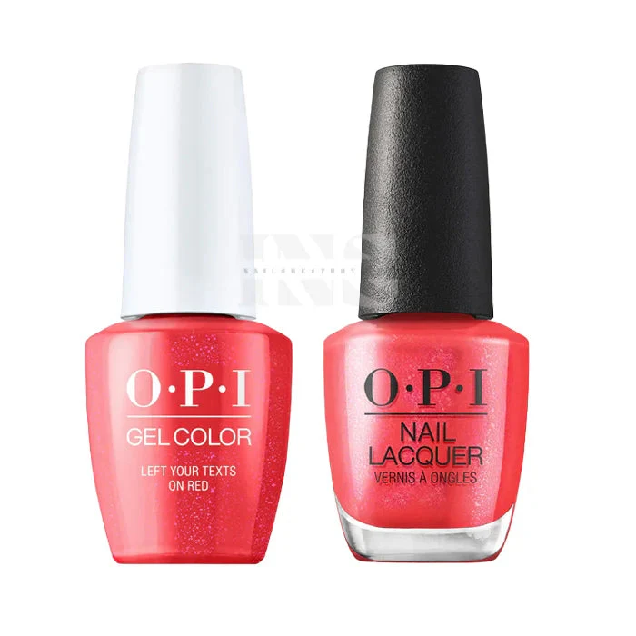 OPI Duo - Left Your Texts On Red  S010 (PD) - Image 2