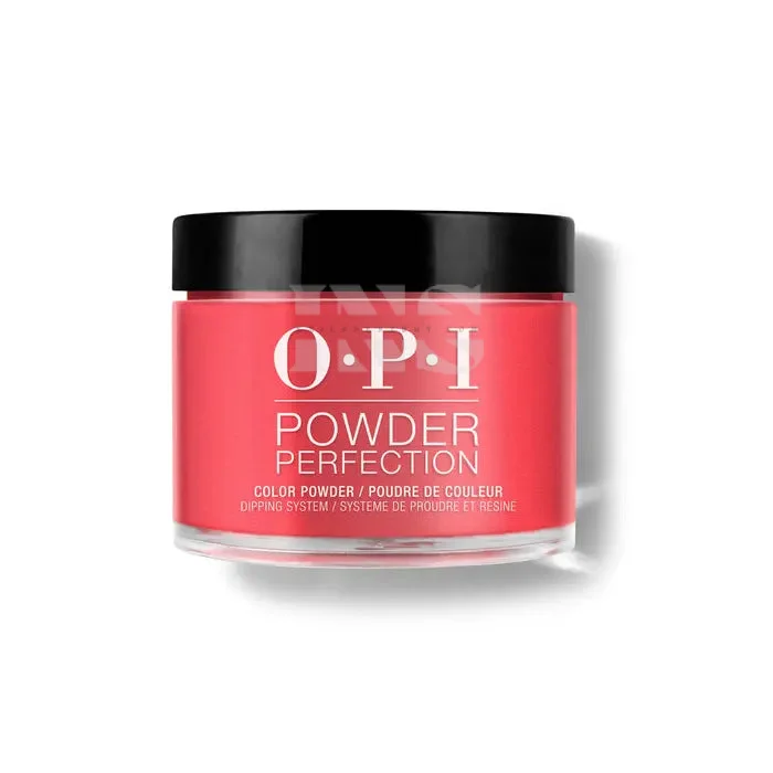 OPI Powder Perfection - Brazil Spring 2014 - Red Hot Rio 1.5 oz DP A70 - Image 2