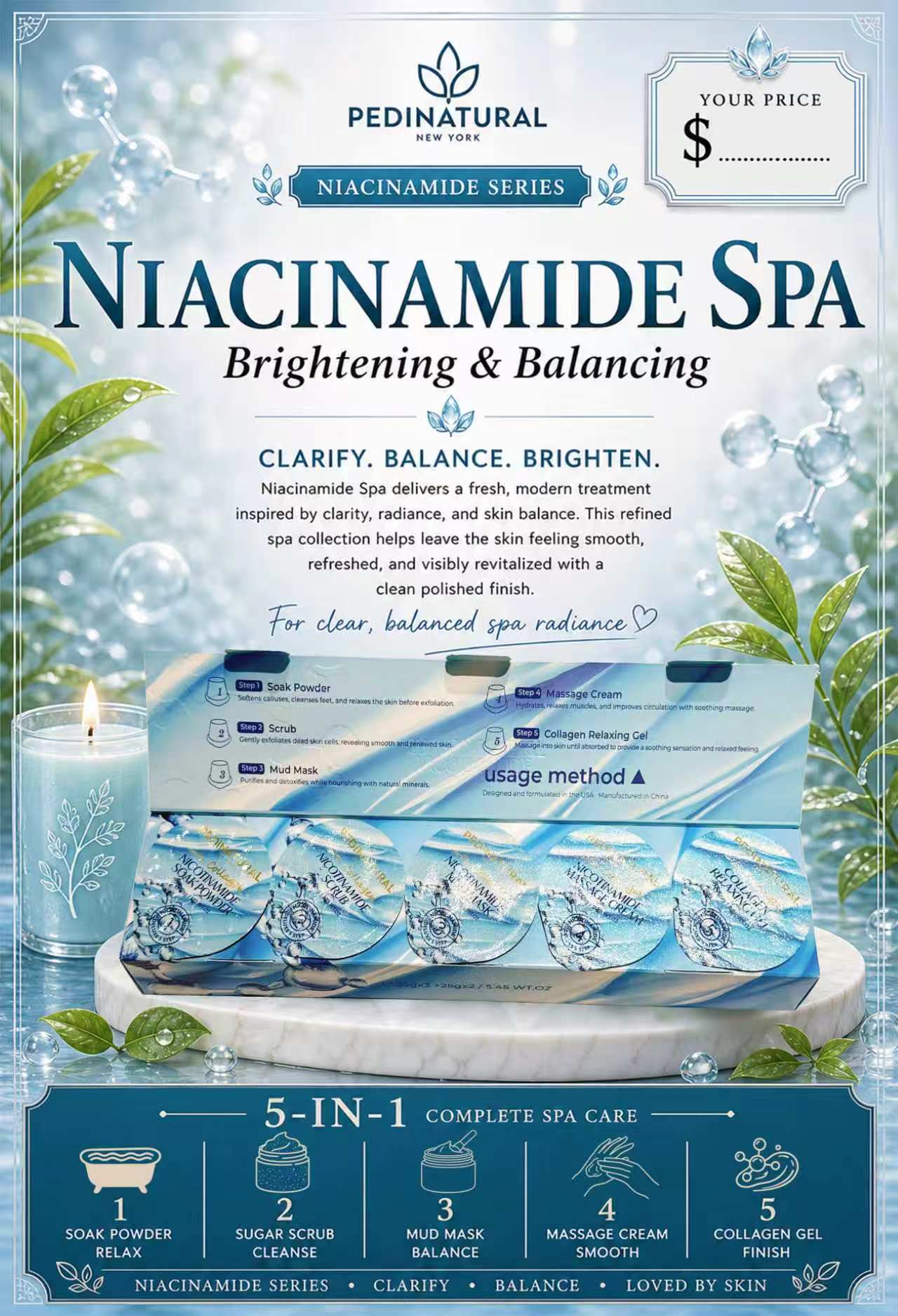 PEDINATURAL Spa 5-IN-1 Pod Kit 50/Case 60 Case/Pallet (W2) - Image 5