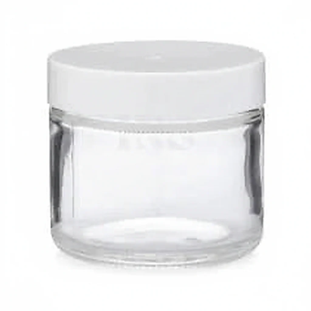 Plastic Jar White w/Lid PB50 2 oz - Image 2