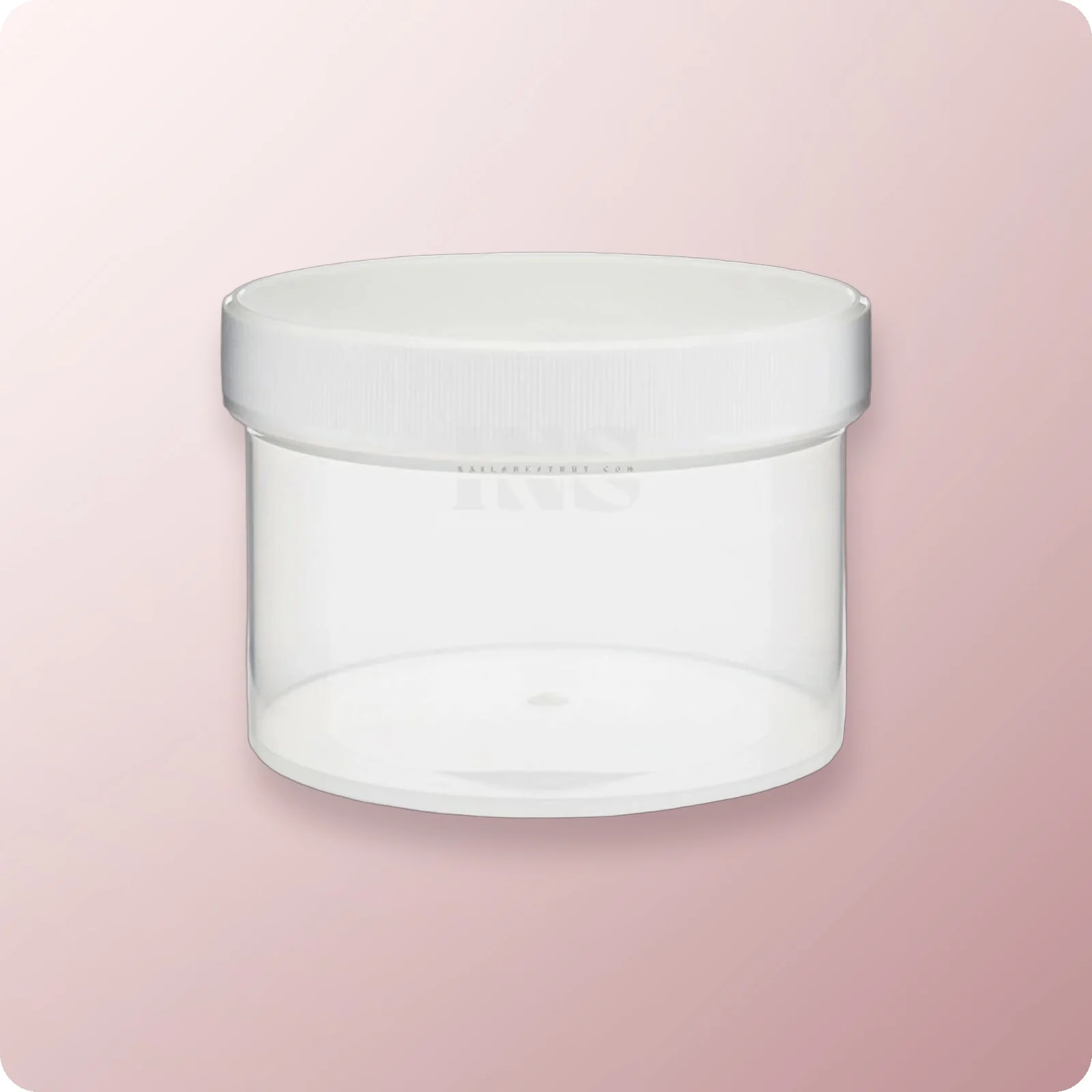 Plastic White Jar with Lid - 2 oz