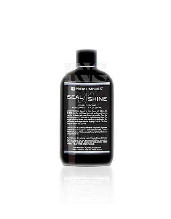 PREMIUM Seal-N-Shine UV Gel Top Coat for Acrylic 8 oz - Image 2