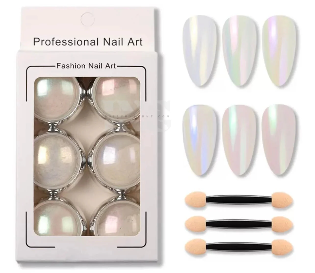 White Mirror Chrome 6/Set - Image 2