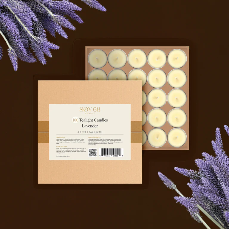SOY 68 CANDLE Moisturizer Tealight Candle 0.5 oz 100/Case - Image 7