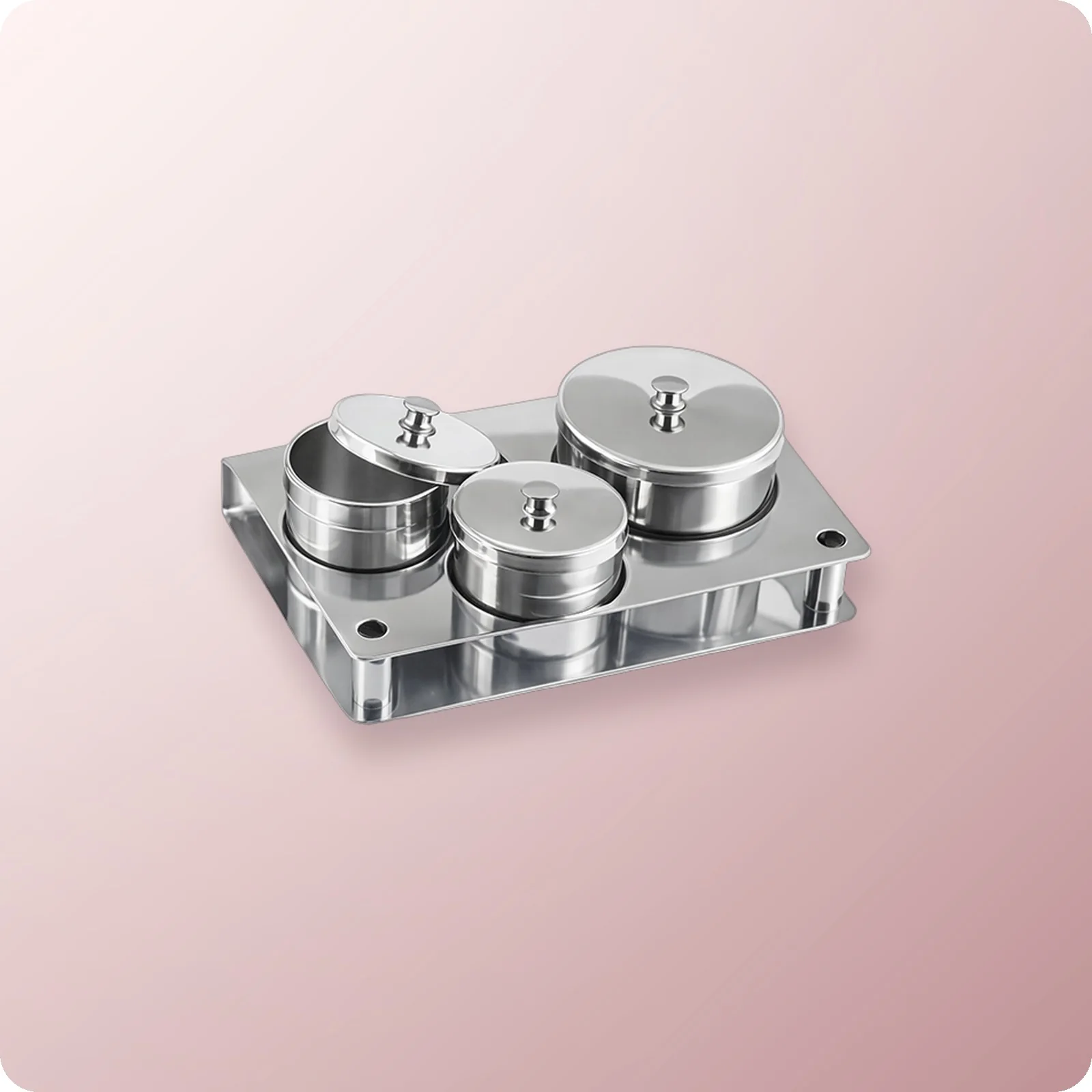 Stainless Steel Liquid & Powder Set (3 holes)