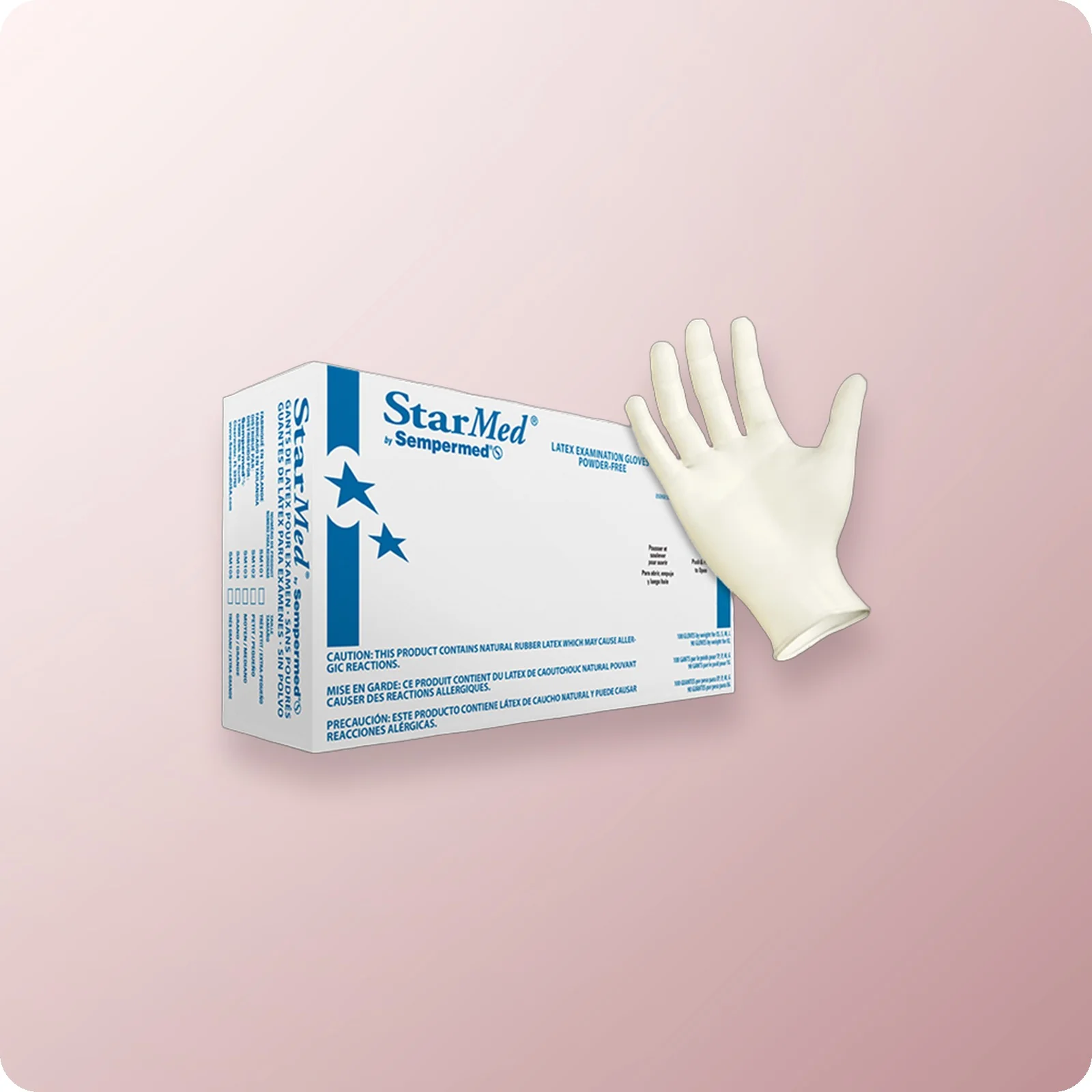 StarMed Latex Powder Free Gloves Small 10/Box