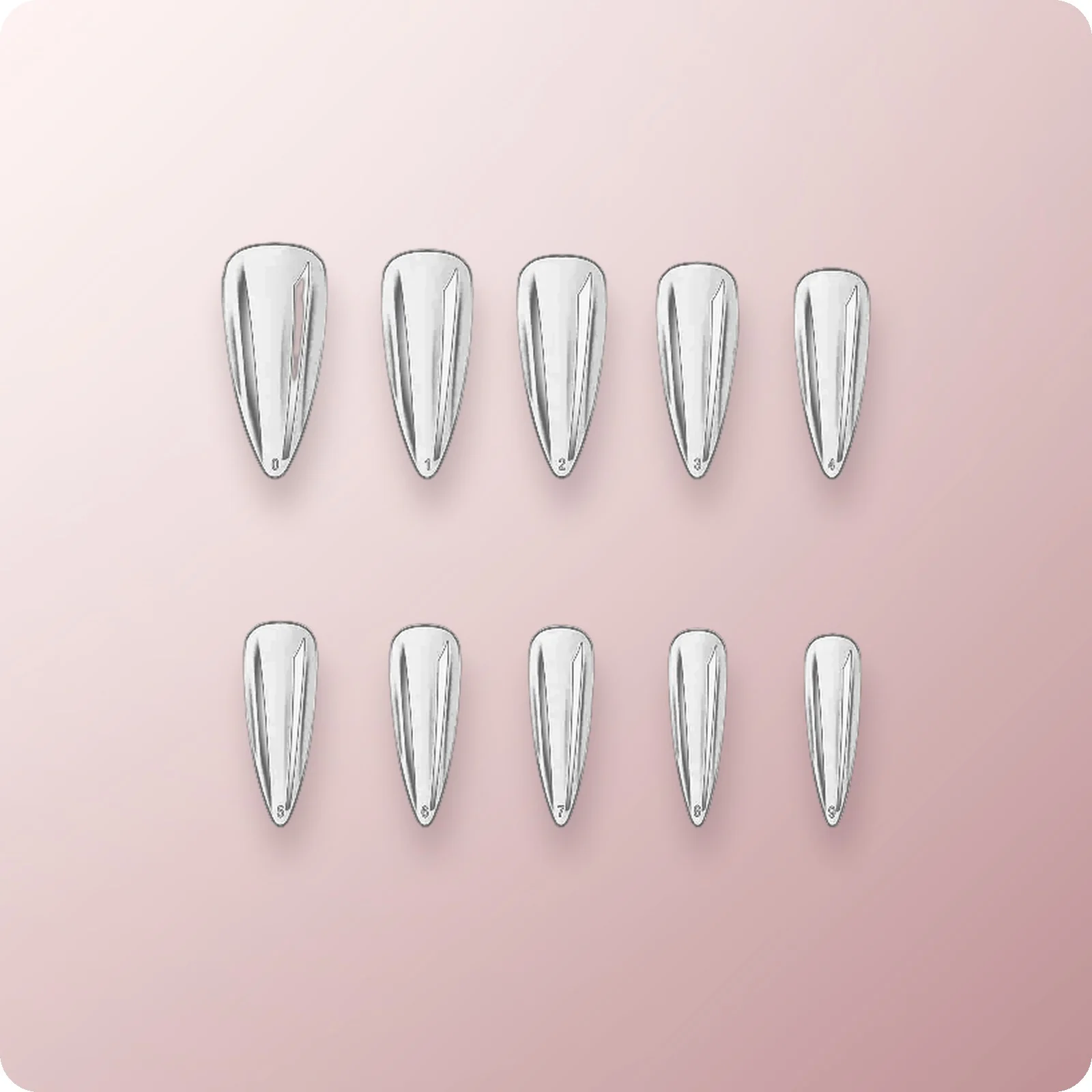 USN Tips Stiletto - Clear 10/pack
