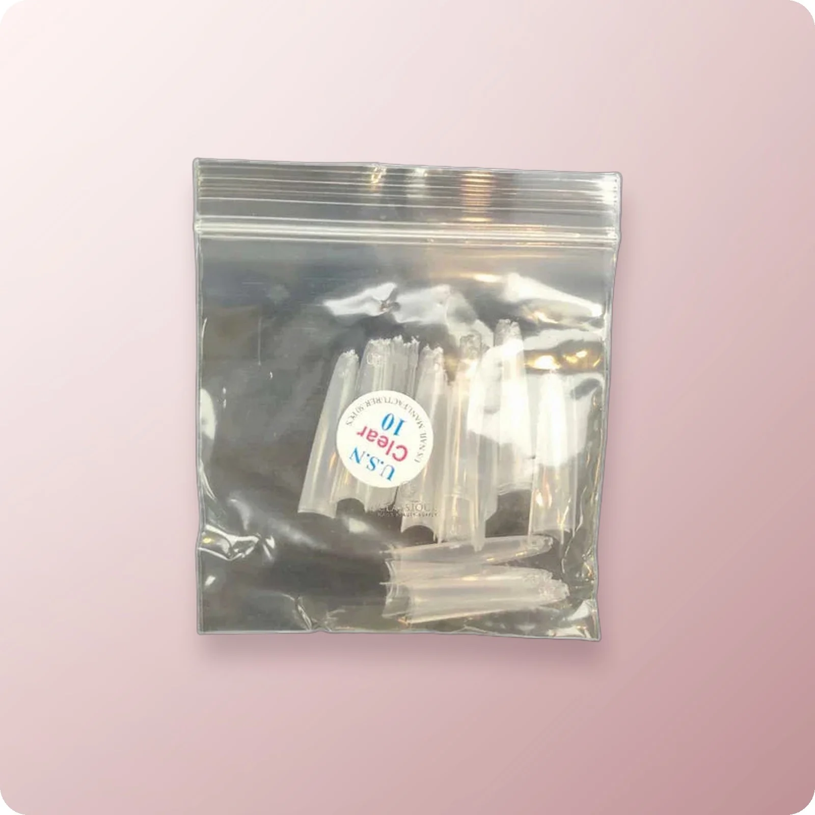 USN Tips Straight Coffin - Clear 10/pack