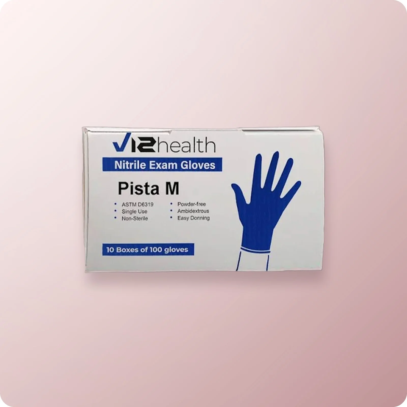 V12 Nitrile Exam Gloves Medium