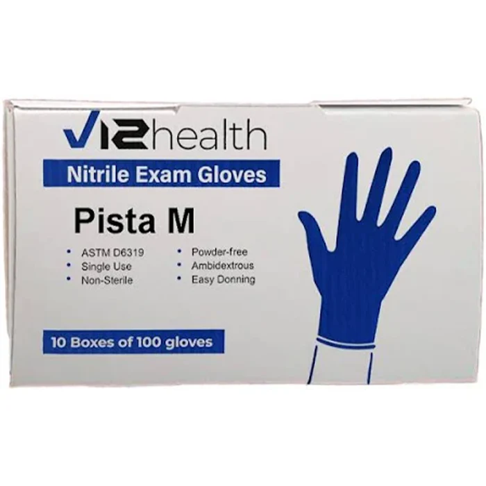 V12 Nitrile Exam Gloves Medium - Image 2