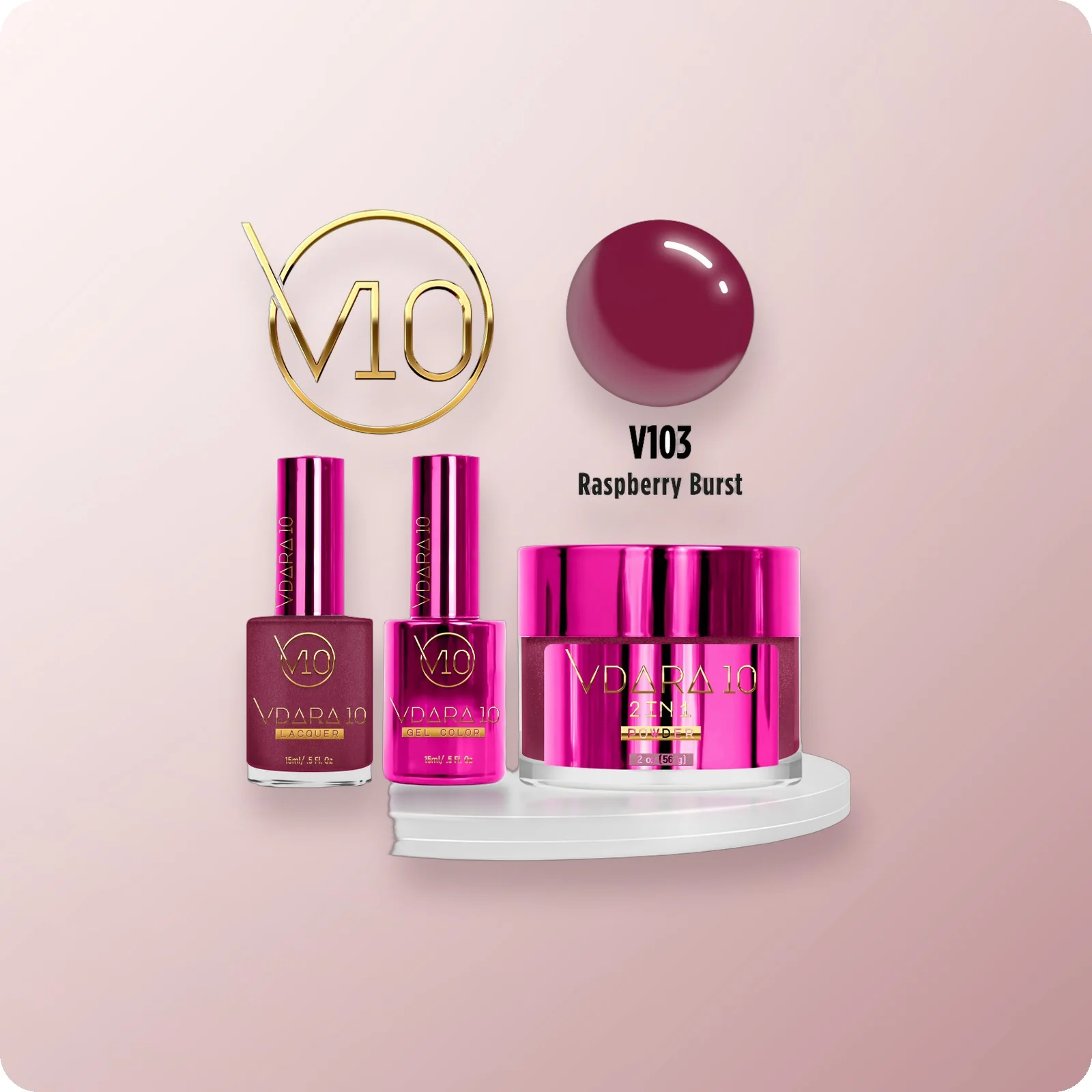 VDARA Trio 103 Raspberry Burst