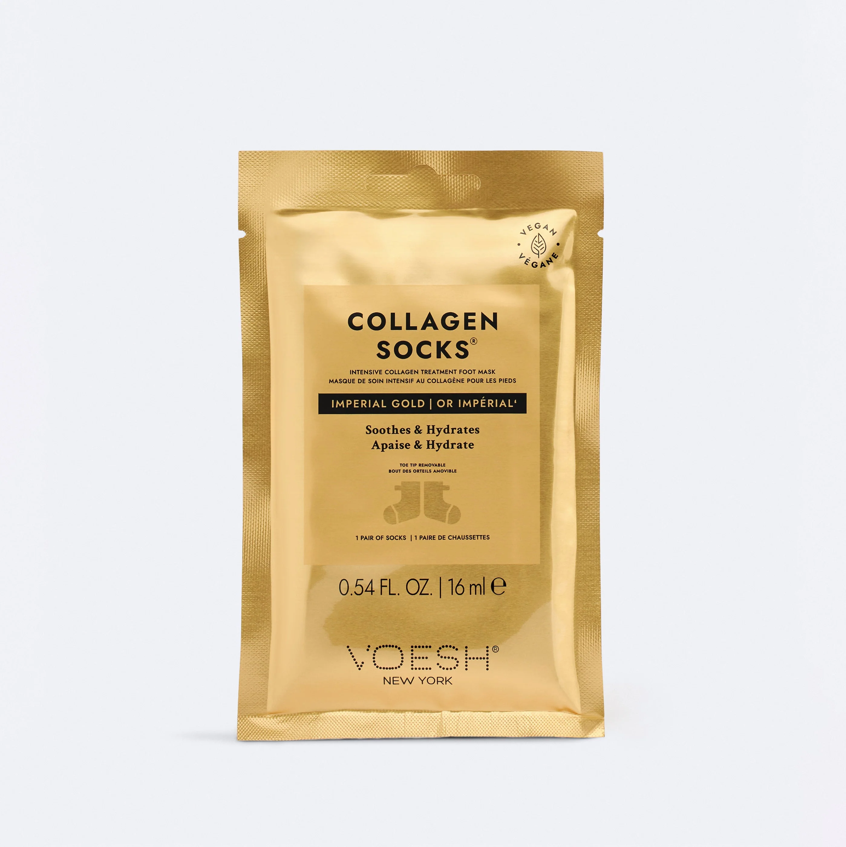 VOESH Collagen Mask Socks - Imperial 24k Gold Single - Image 2